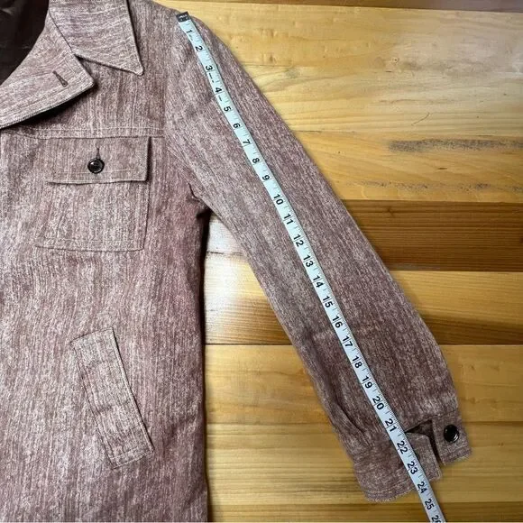 Vintage 60’s 70’s Style Lightweight Jacket Brown Fully Lined Size Medium